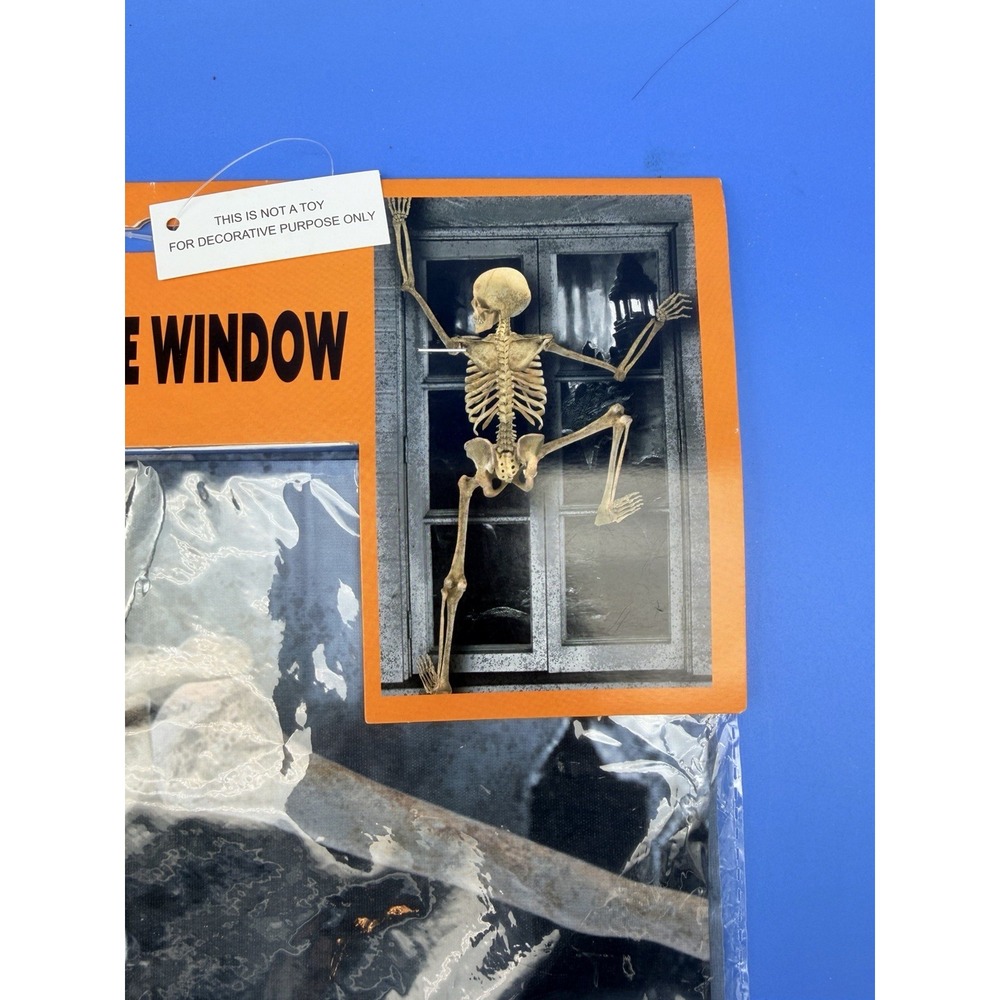 Halloween Climbing Skeleton Window Decoration 71747 Haunted House Decor NOS